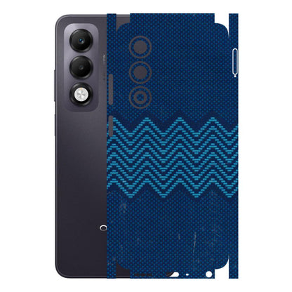 OPPO Phone Skins 2025 (All Models) - Blue Sober Waves - 3D Embossed Finish (L-306) Oppo K13x 5G