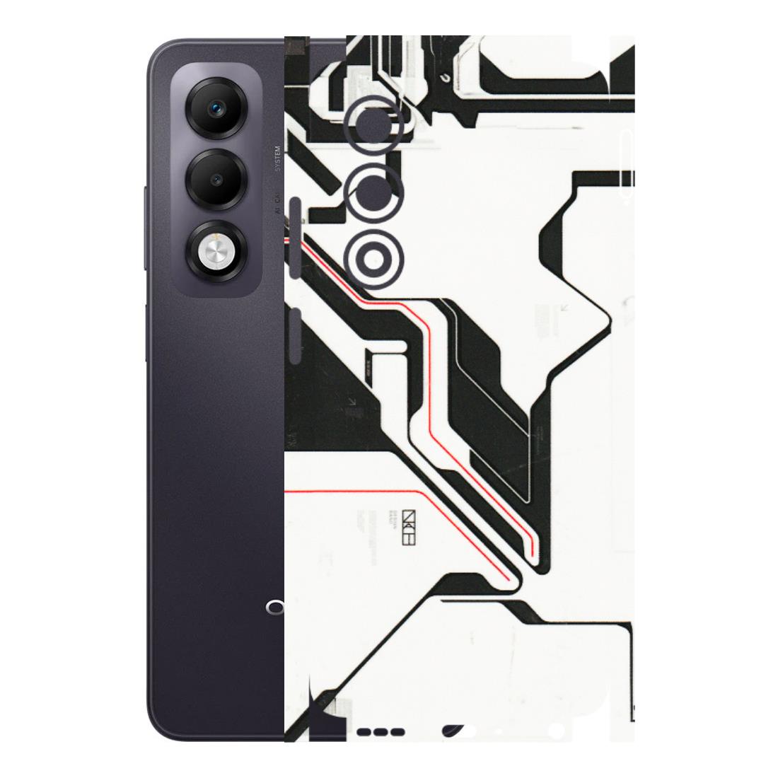 OPPO Phone Skins 2025 (All Models) - White Techy Logo - 3D Embossed Finish (L-312) Oppo K13x 5G