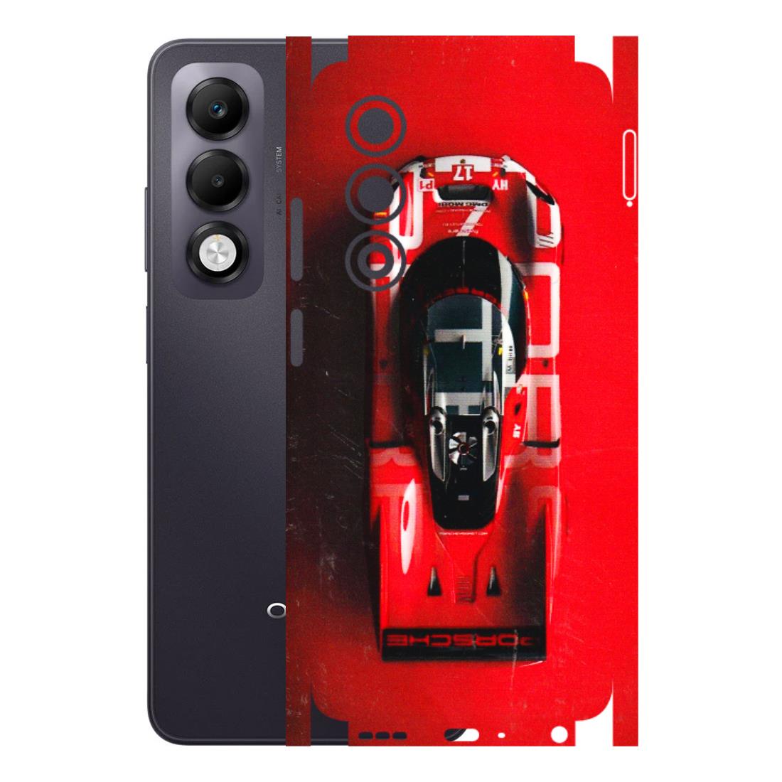 OPPO Phone Skins 2025 (All Models) - Red Porsche Car Logo - 3D Embossed Finish (L-315) Oppo K13x 5G