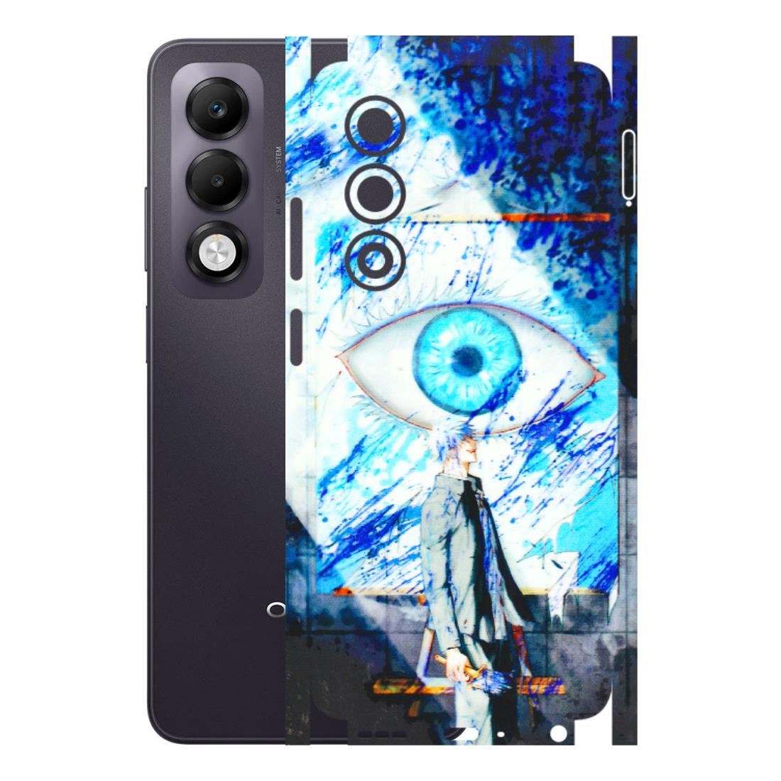 OPPO Phone Skins 2025 (All Models) - Anime Sea Blue Eye - 3D Embossed Finish (L-318) Oppo K13x 5G