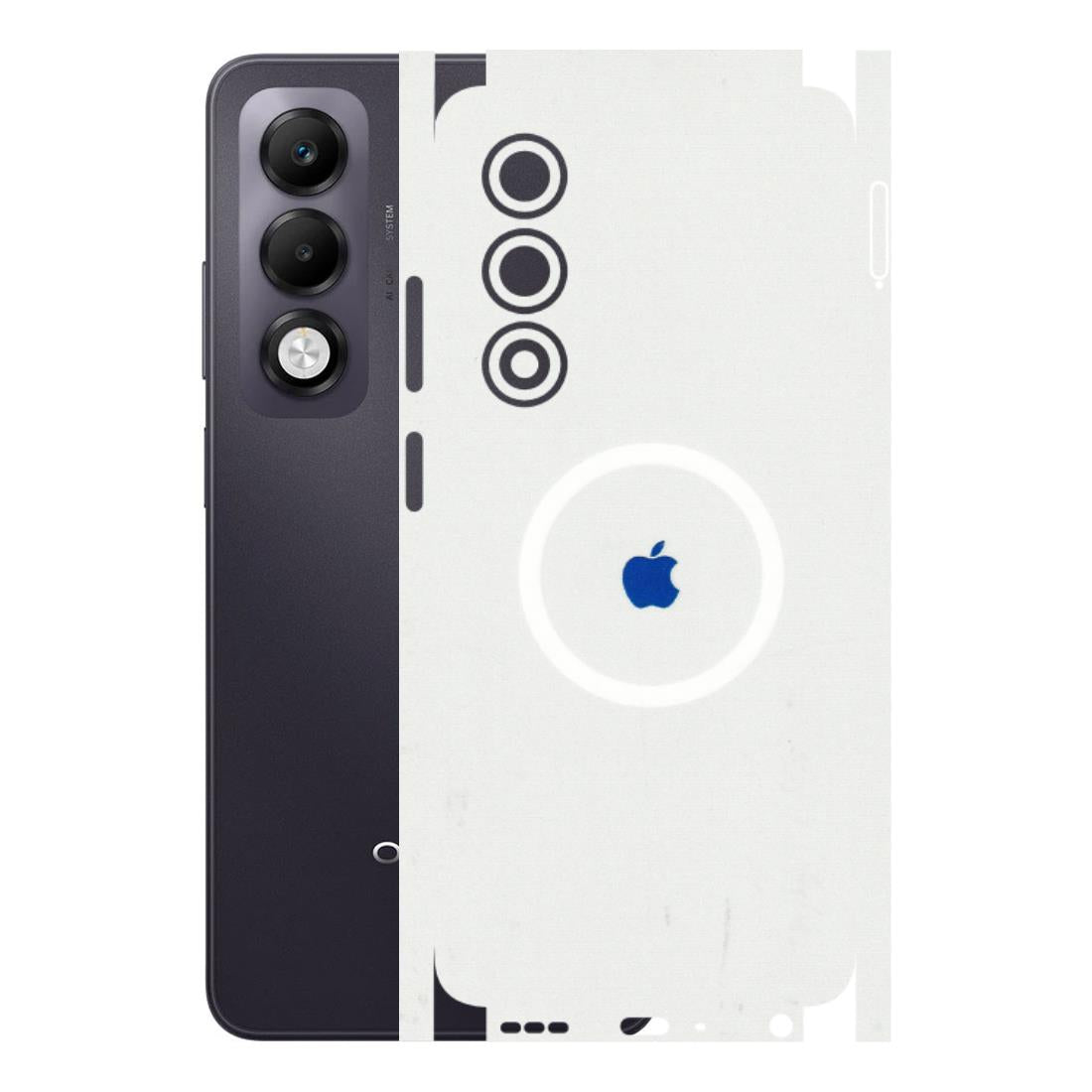 OPPO Phone Skins 2025 (All Models) - iPhone Magsafe Logo - 3D Embossed Finish (L-320) Oppo K13x 5G