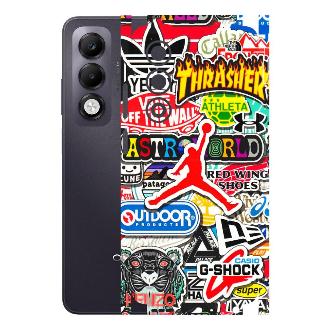 OPPO Phone Skins 2025 (All Models) - Multi Brands Sticker Graffiti - 3D Embossed Finish (L-37) Oppo K13x 5G