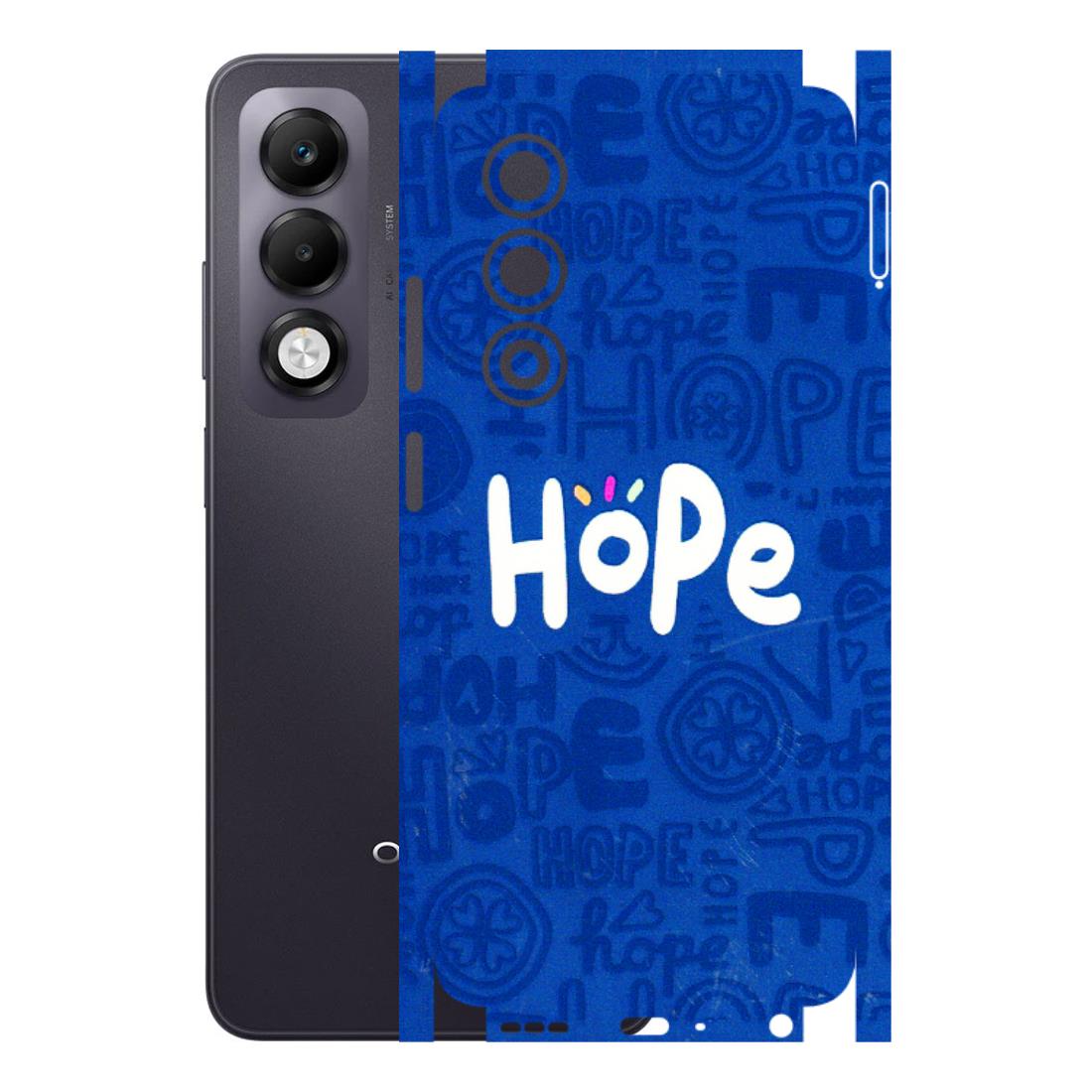 OPPO Phone Skins 2025 (All Models) - Hope Doodles Blue - 3D Embossed Finish (L-43) Oppo K13x 5G