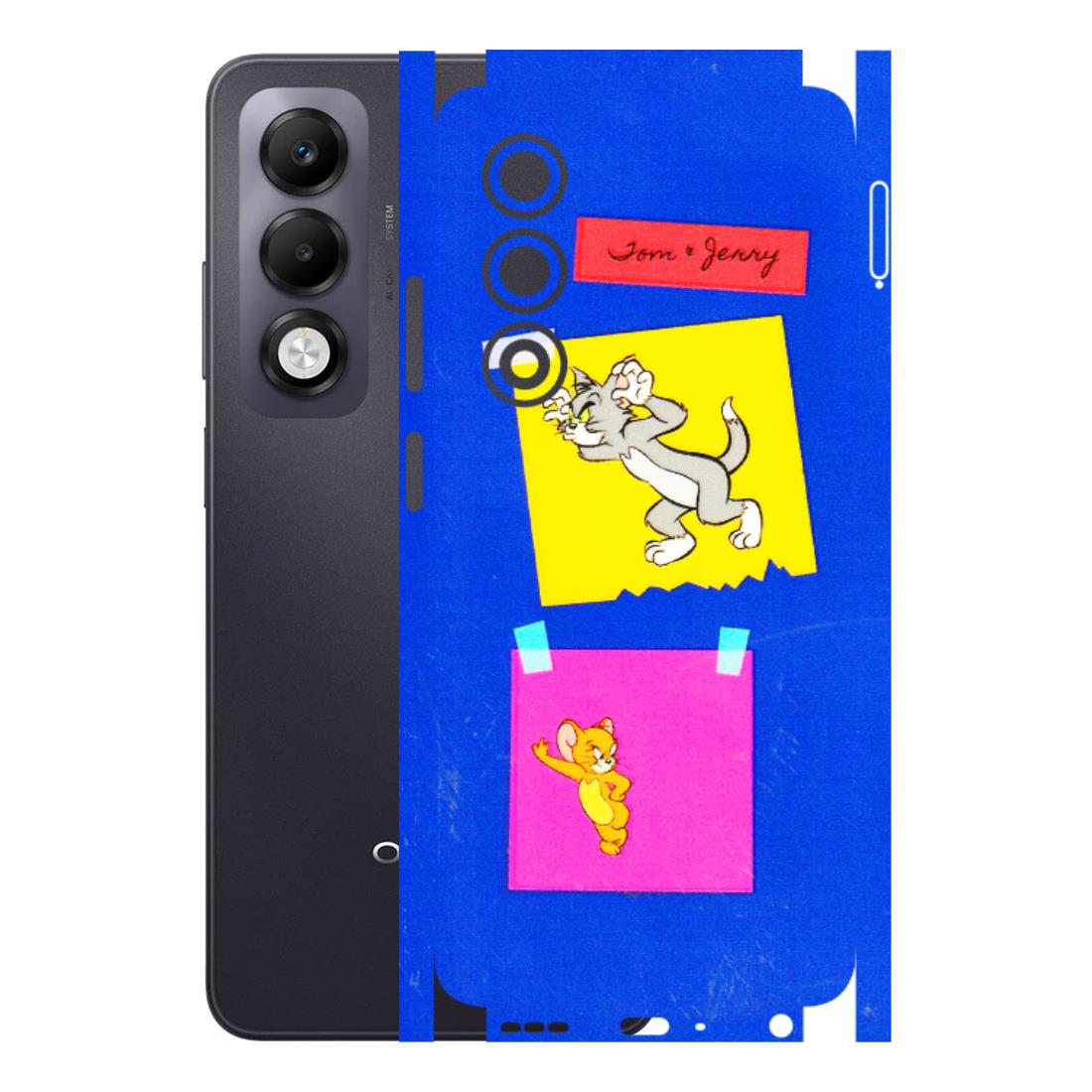 OPPO Phone Skins 2025 (All Models) - Tom N Jerry Sticky Notes - 3D Embossed Finish (L-88) Oppo K13x 5G