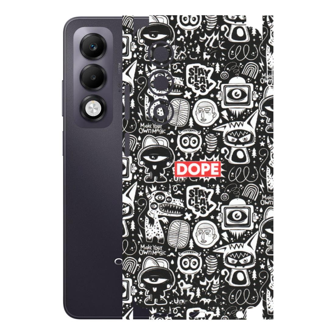 OPPO Phone Skins 2025 (All Models) - Dope Stay Classy Black Doodles - Matte Finish (M-126) Oppo K13x 5G