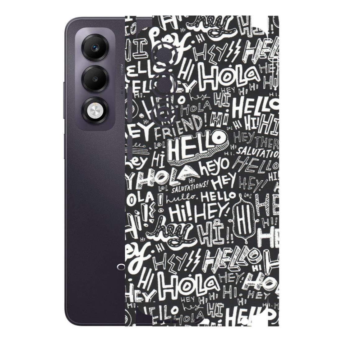 OPPO Phone Skins 2025 (All Models) - Hi Hello Doodles - Matte Finish (M-25) Oppo K13x 5G
