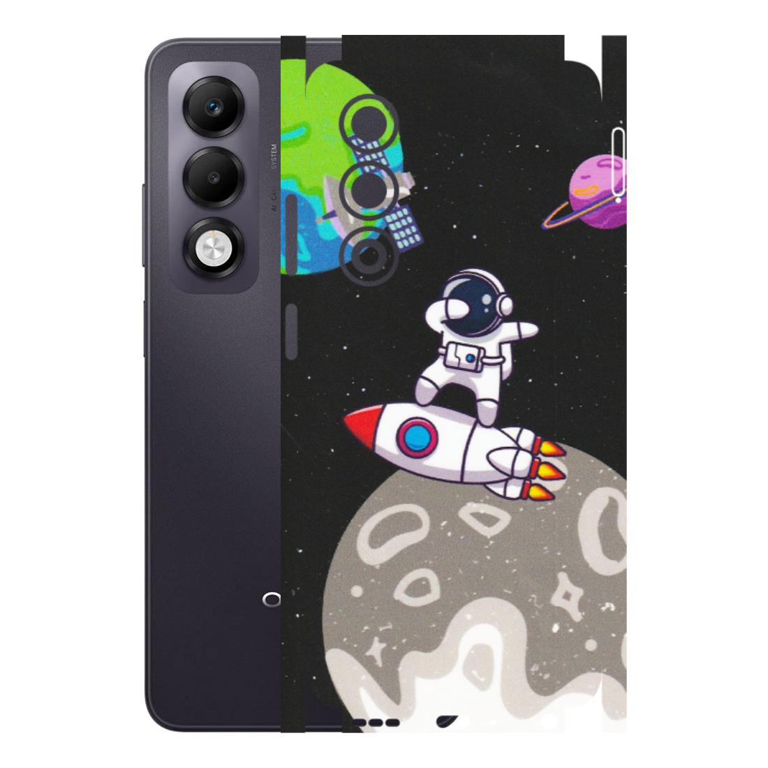 OPPO Phone Skins 2025 (All Models) - Astronaut Vibing Toon Running - Matte Finish (M-39) Oppo K13x 5G