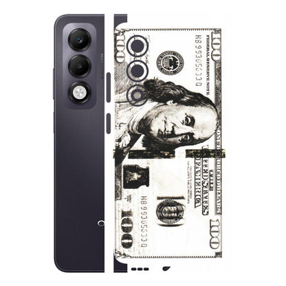 OPPO Phone Skins 2025 (All Models) - 100 Dollar Currency - Transparent Finish (T-01) Oppo K13x 5G