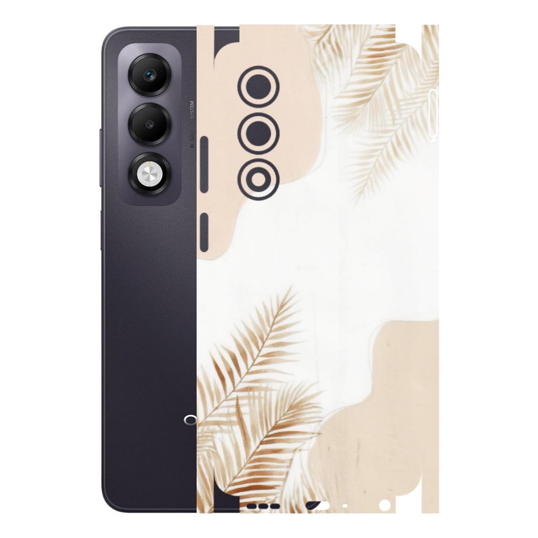 OPPO Phone Skins 2025 (All Models) - Gold Petals Abstract - Transparent Finish (T-08) Oppo K13x 5G