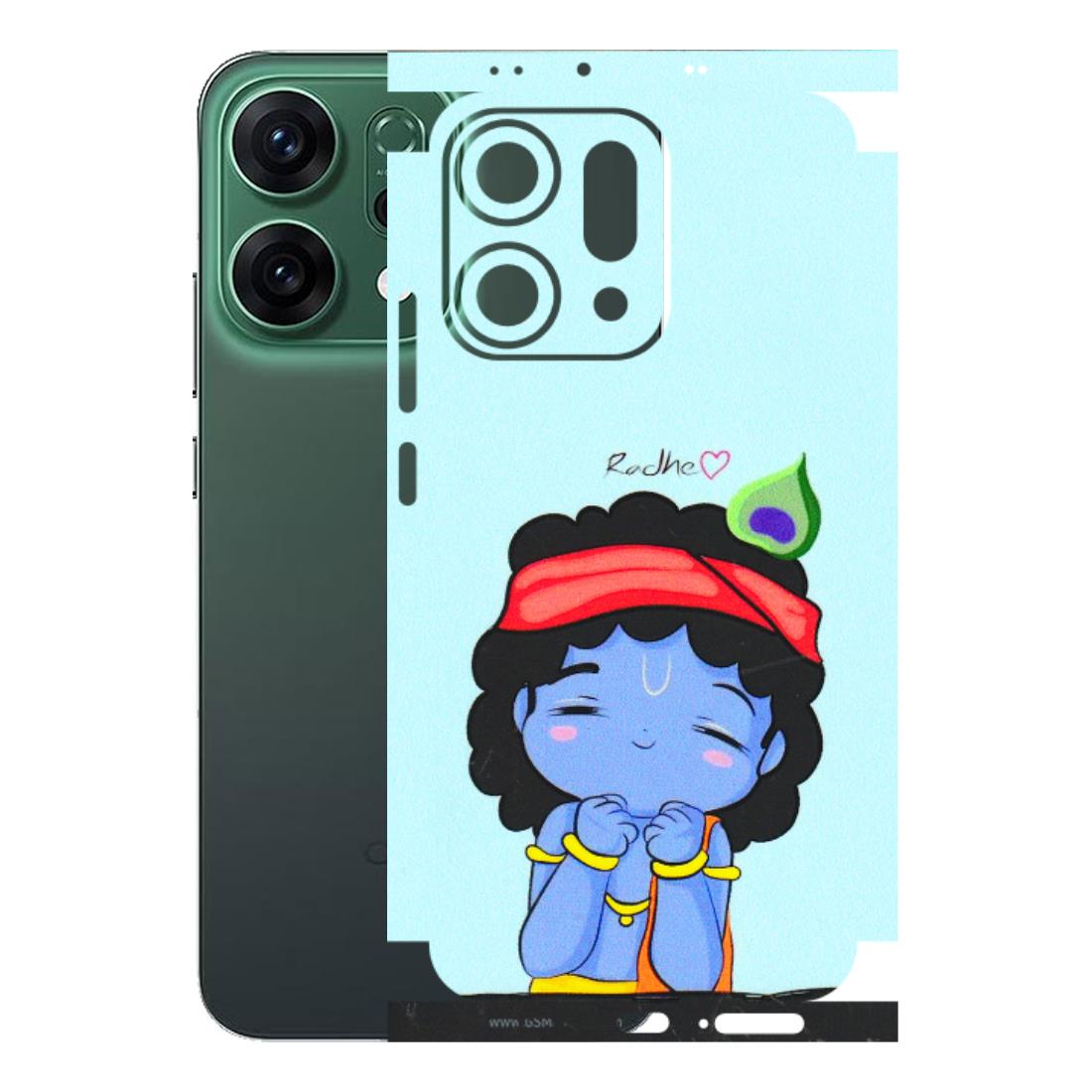 OPPO Phone Skins 2025 (All Models) - Radhe Radhe Cute Toon - 3D Embossed Finish (L-05) Oppo Reno 14 5G