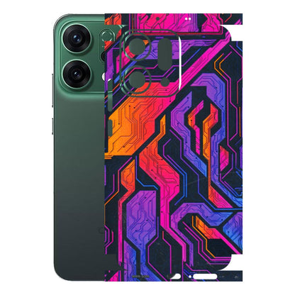 OPPO Phone Skins 2025 (All Models) - Tech Circuits Futuristic - 3D Embossed Finish (L-07) Oppo Reno 14 5G
