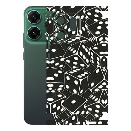 OPPO Phone Skins 2025 (All Models) - Big Black Dices - 3D Embossed Finish (L-106) Oppo Reno 14 5G