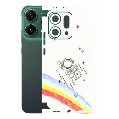 OPPO Phone Skins 2025 (All Models) - Milkyway Astronaut - 3D Embossed Finish (L-110) Oppo Reno 14 5G