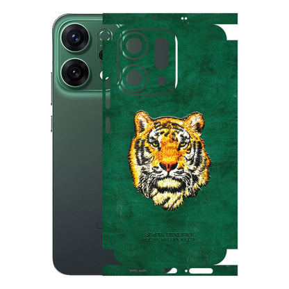 OPPO Phone Skins 2025 (All Models) - Leather Feel Tiger - 3D Embossed Finish (L-111) Oppo Reno 14 5G