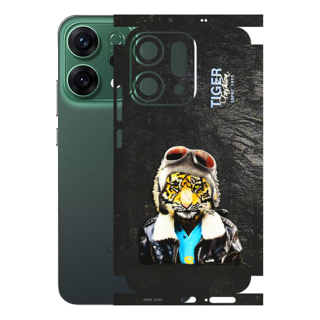 OPPO Phone Skins 2025 (All Models) - Rider Tiger - 3D Embossed Finish (L-113) Oppo Reno 14 5G