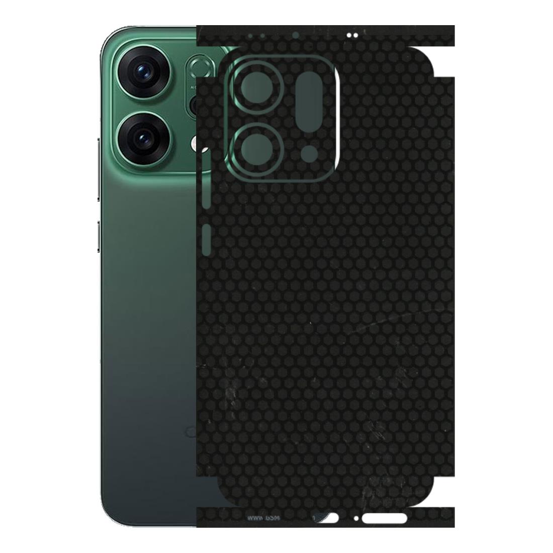 OPPO Phone Skins 2025 (All Models) - Black honeycomb - 3D Embossed Finish (L-114) Oppo Reno 14 5G