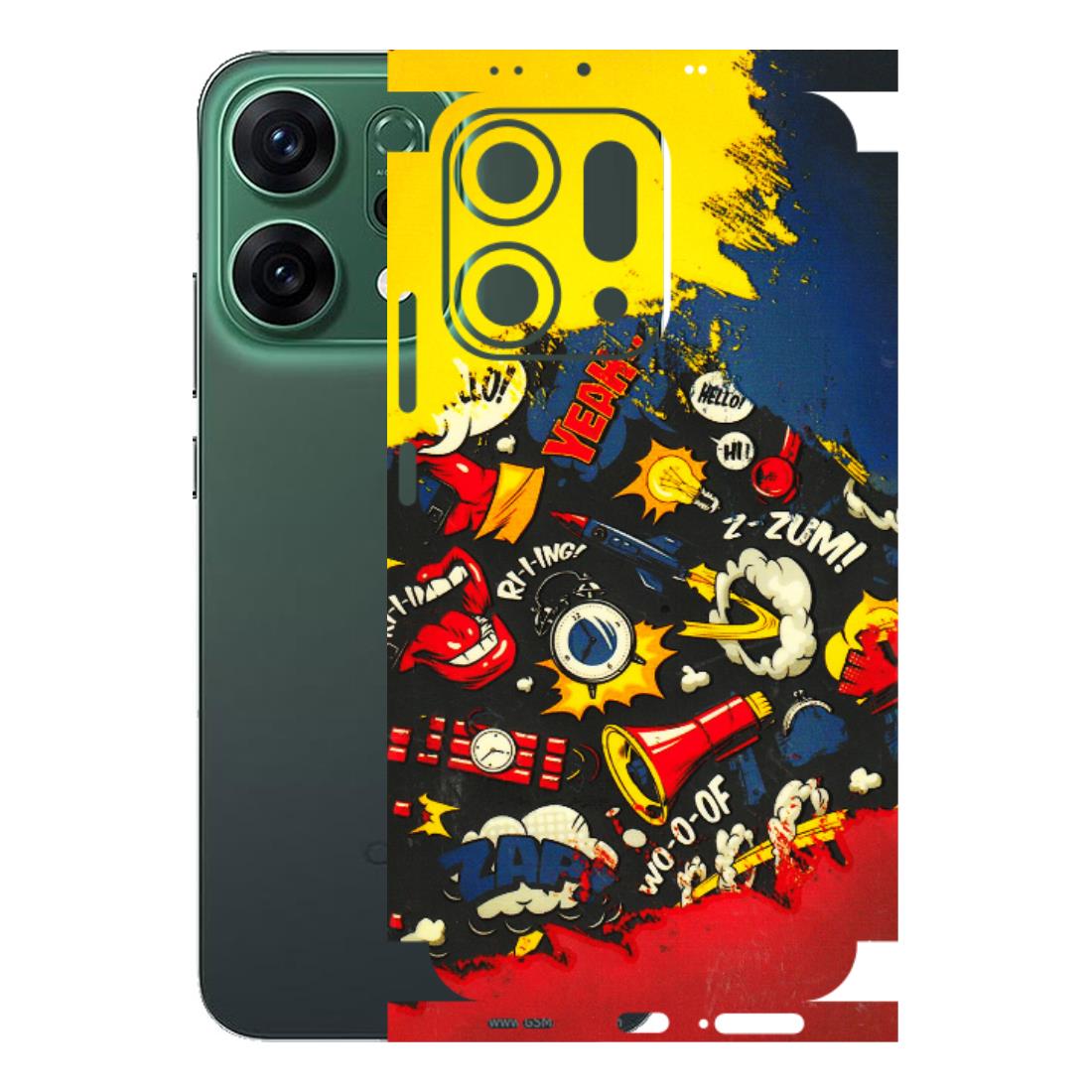 OPPO Phone Skins 2025 (All Models) - Pacific Doodle Art - 3D Embossed Finish (L-120) Oppo Reno 14 5G