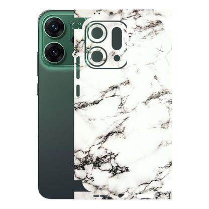 OPPO Phone Skins 2025 (All Models) - Black and White Marble Texture - 3D Embossed Finish (L-124) Oppo Reno 14 5G