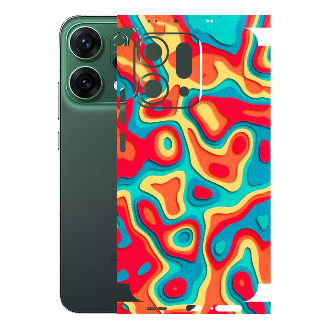 OPPO Phone Skins 2025 (All Models) - Abstract Swirl - 3D Embossed Finish (L-150) Oppo Reno 14 5G