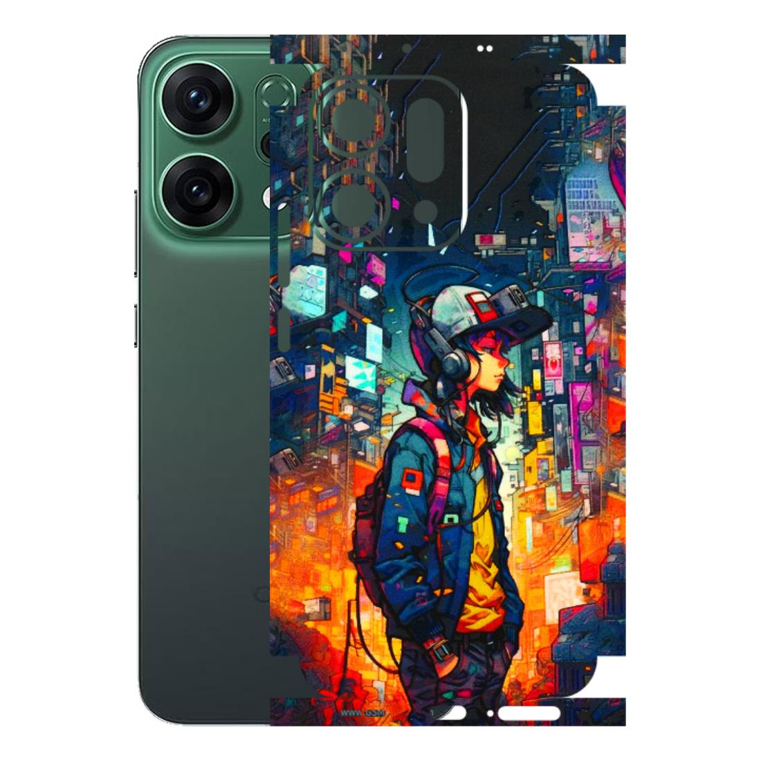 OPPO Phone Skins 2025 (All Models) - Street Anime Guy - 3D Embossed Finish (L-158) Oppo Reno 14 5G