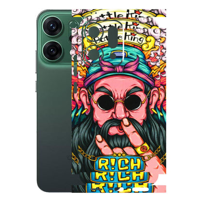 OPPO Phone Skins 2025 (All Models) - Battle King Dude Face - 3D Embossed Finish (L-178) Oppo Reno 14 5G