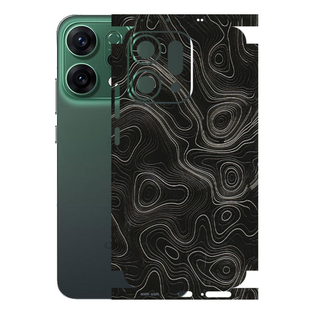 OPPO Phone Skins 2025 (All Models) - Black Swirl - 3D Embossed Finish (L-196) Oppo Reno 14 5G