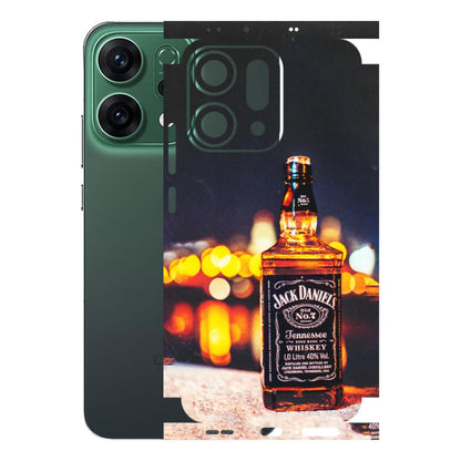 OPPO Phone Skins 2025 (All Models) - JD Whiskey Bottle - 3D Embossed Finish (L-20) Oppo Reno 14 5G