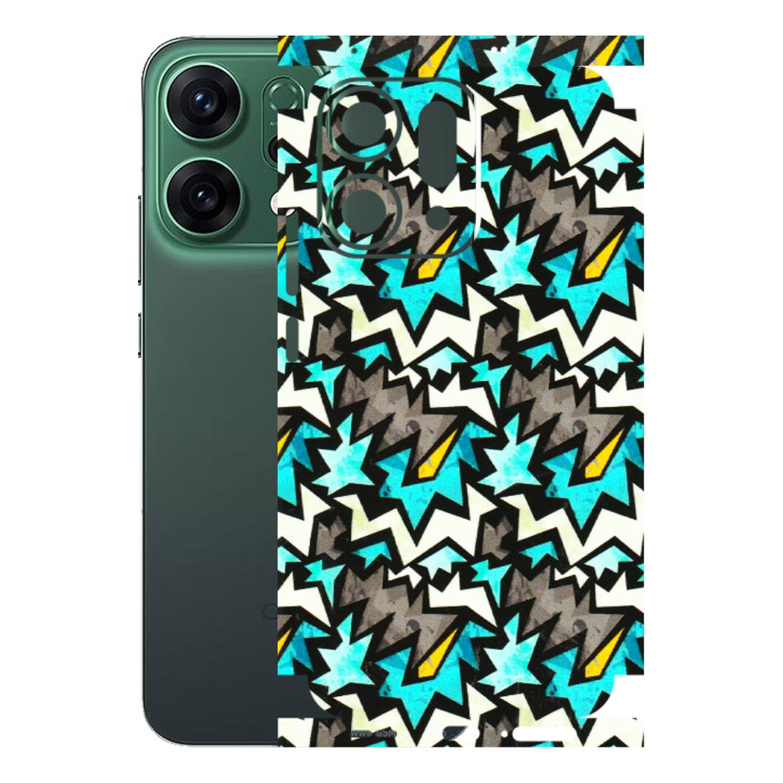 OPPO Phone Skins 2025 (All Models) - Funky Zig Zag - 3D Embossed Finish (L-223) Oppo Reno 14 5G