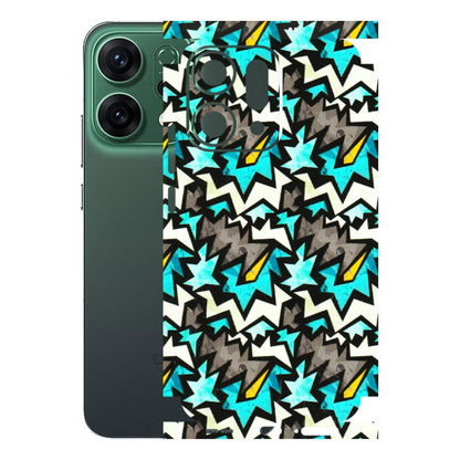OPPO Phone Skins 2025 (All Models) - Funky Zig Zag - 3D Embossed Finish (L-223) Oppo Reno 14 5G