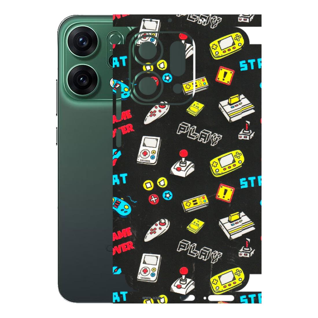 OPPO Phone Skins 2025 (All Models) - Gaming Doodles - 3D Embossed Finish (L-224) Oppo Reno 14 5G