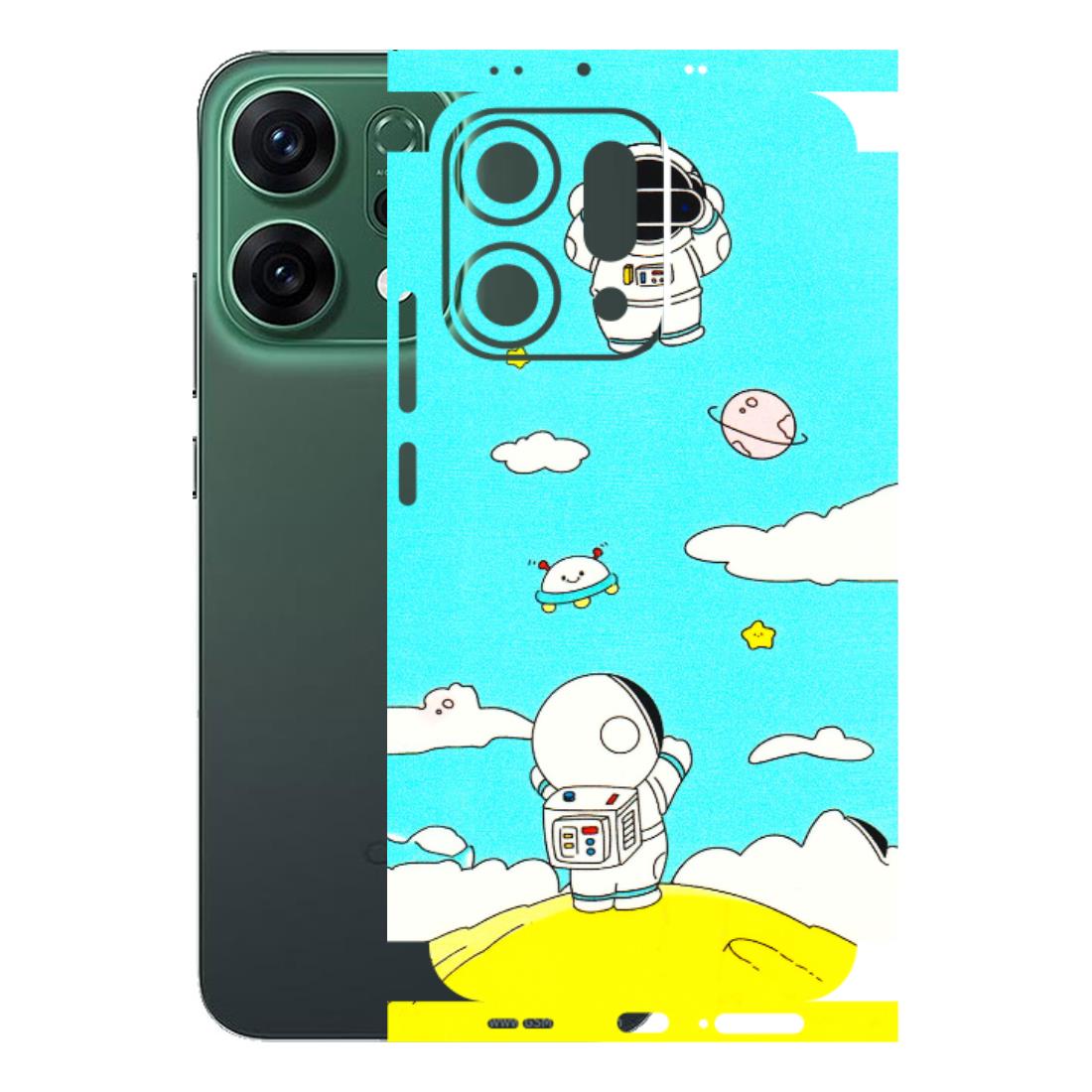 OPPO Phone Skins 2025 (All Models) - Blue Skies Astro Float - 3D Embossed Finish (L-230) Oppo Reno 14 5G