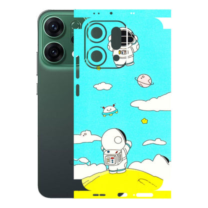 OPPO Phone Skins 2025 (All Models) - Blue Skies Astro Float - 3D Embossed Finish (L-230) Oppo Reno 14 5G