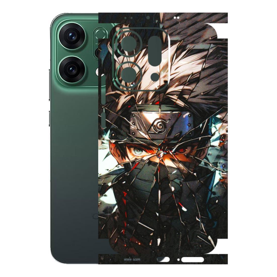 OPPO Phone Skins 2025 (All Models) - Kakashi Shattered Glass Effect - 3D Embossed Finish (L-237) Oppo Reno 14 5G