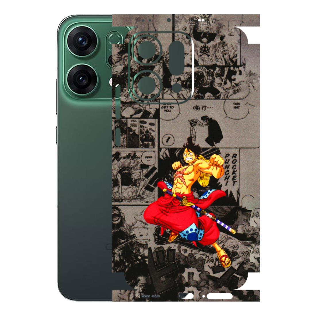 OPPO Phone Skins 2025 (All Models) - One Piece Rocket Punch Manga - 3D Embossed Finish (L-25) Oppo Reno 14 5G