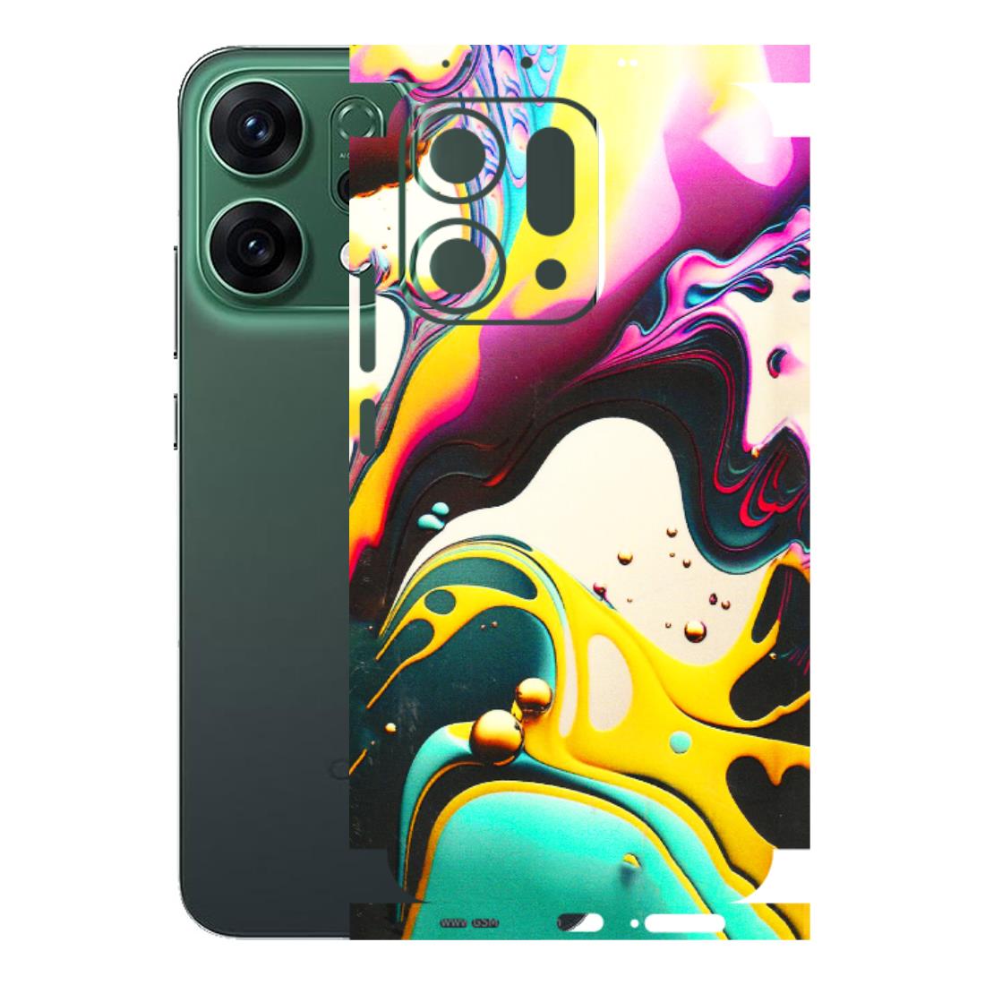 OPPO Phone Skins 2025 (All Models) - Multicolor Abstract pattern - 3D Embossed Finish (L-254) Oppo Reno 14 5G