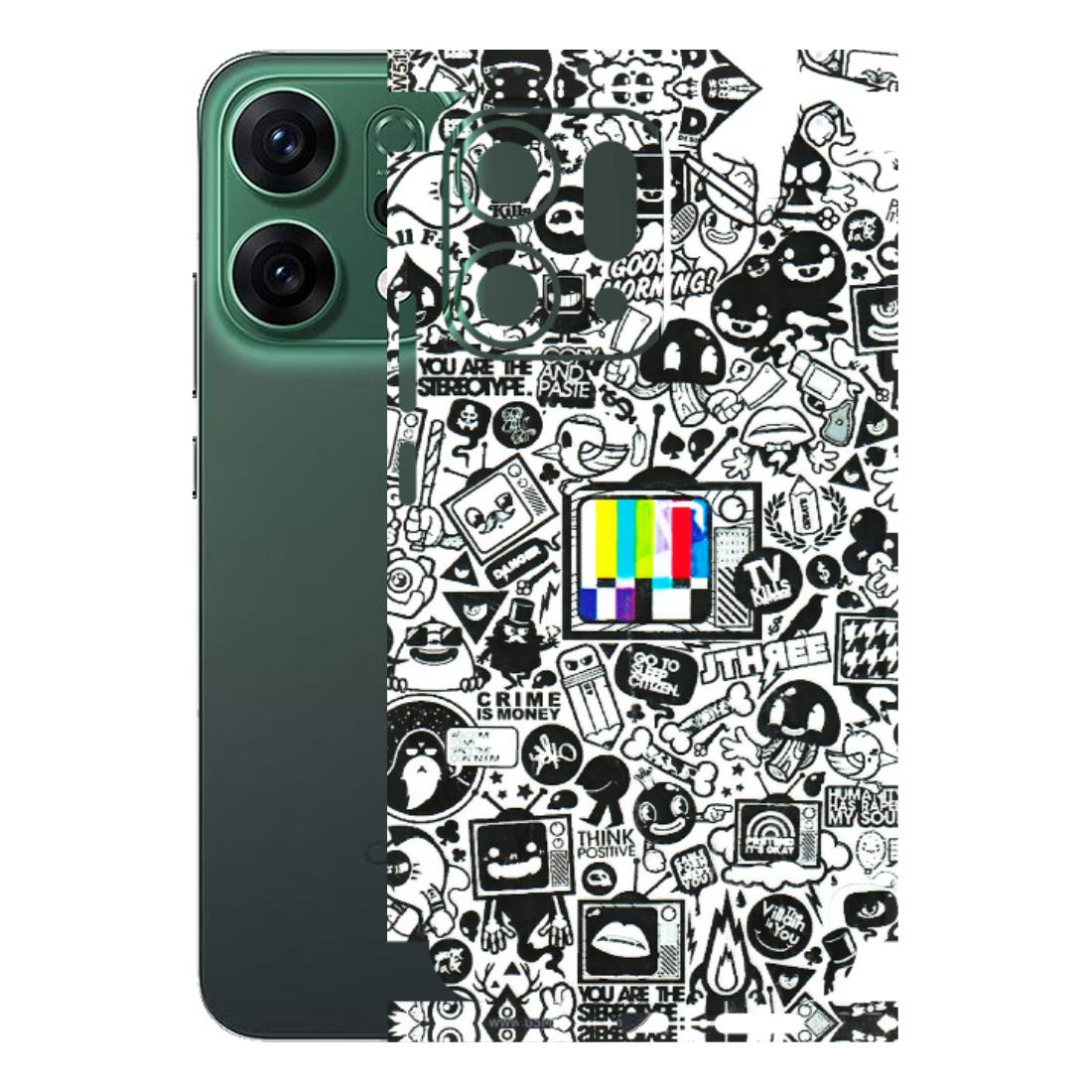 OPPO Phone Skins 2025 (All Models) - Doodles Positive Art Latest - 3D Embossed Finish (L-263) Oppo Reno 14 5G