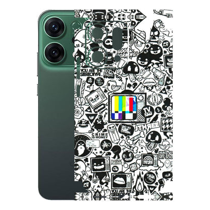 OPPO Phone Skins 2025 (All Models) - Doodles Positive Art Latest - 3D Embossed Finish (L-263) Oppo Reno 14 5G
