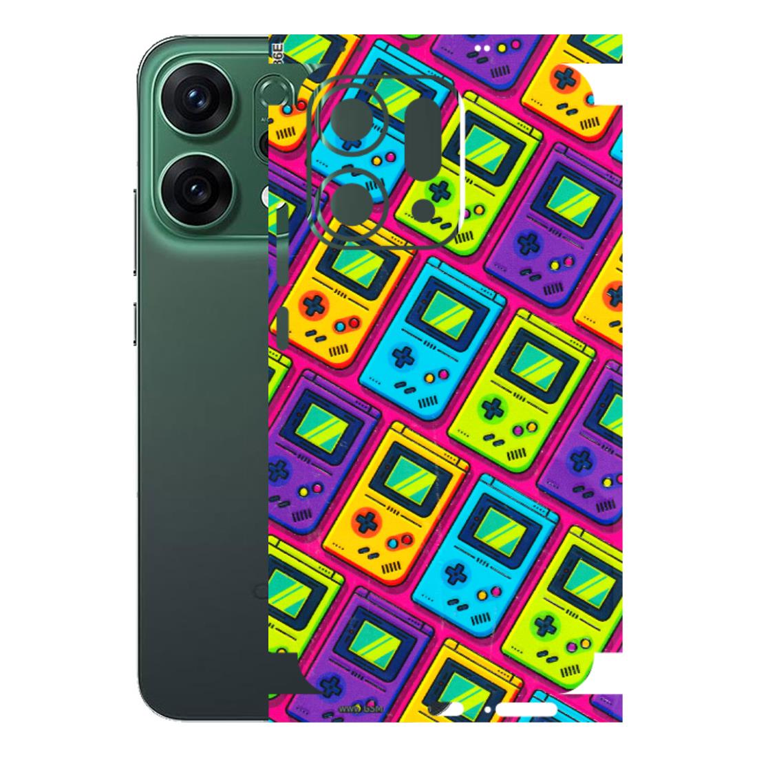 OPPO Phone Skins 2025 (All Models) - Gameboy Colourful Latest - 3D Embossed Finish (L-266) Oppo Reno 14 5G