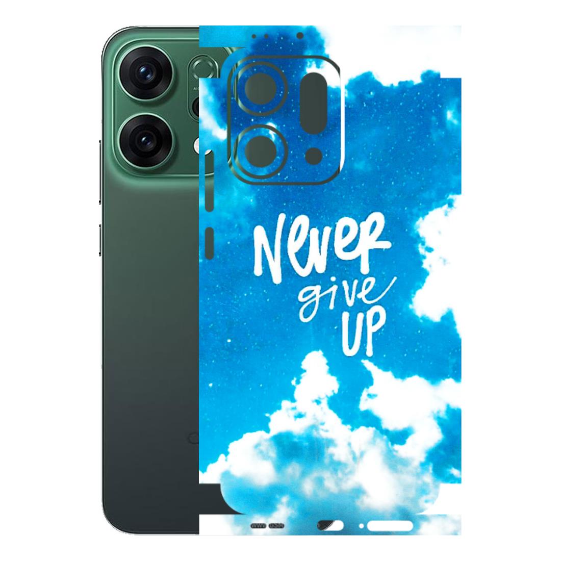 OPPO Phone Skins 2025 (All Models) - Never Give Up Latest - 3D Embossed Finish (L-279) Oppo Reno 14 5G