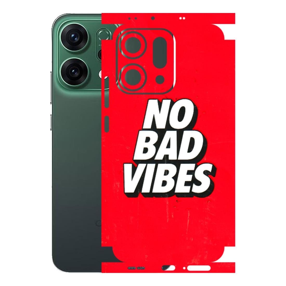 OPPO Phone Skins 2025 (All Models) - No Bad Vibes Latest - 3D Embossed Finish (L-280) Oppo Reno 14 5G