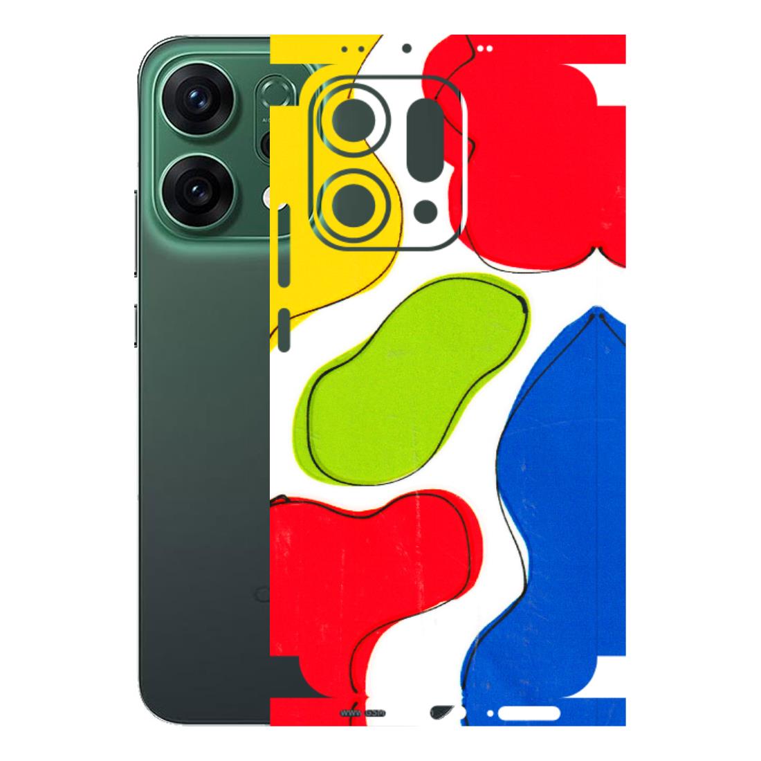 OPPO Phone Skins 2025 (All Models) - RGB Colour Paint Latest - 3D Embossed Finish (L-284) Oppo Reno 14 5G