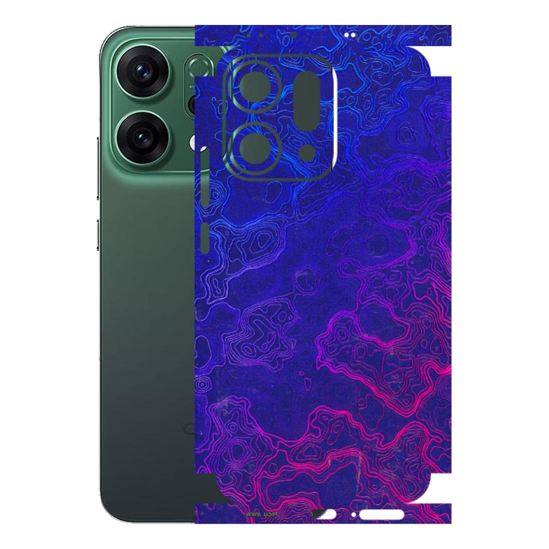 OPPO Phone Skins 2025 (All Models) - Purple Ripples Swirl - 3D Embossed Finish (L-314) Oppo Reno 14 5G