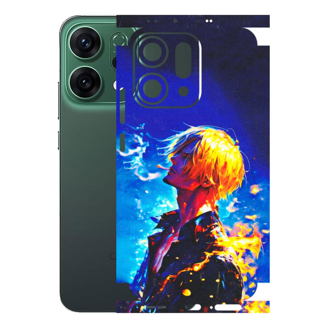 OPPO Phone Skins 2025 (All Models) - Sanji Vinsmoke One Piece - 3D Embossed Finish (L-319) Oppo Reno 14 5G