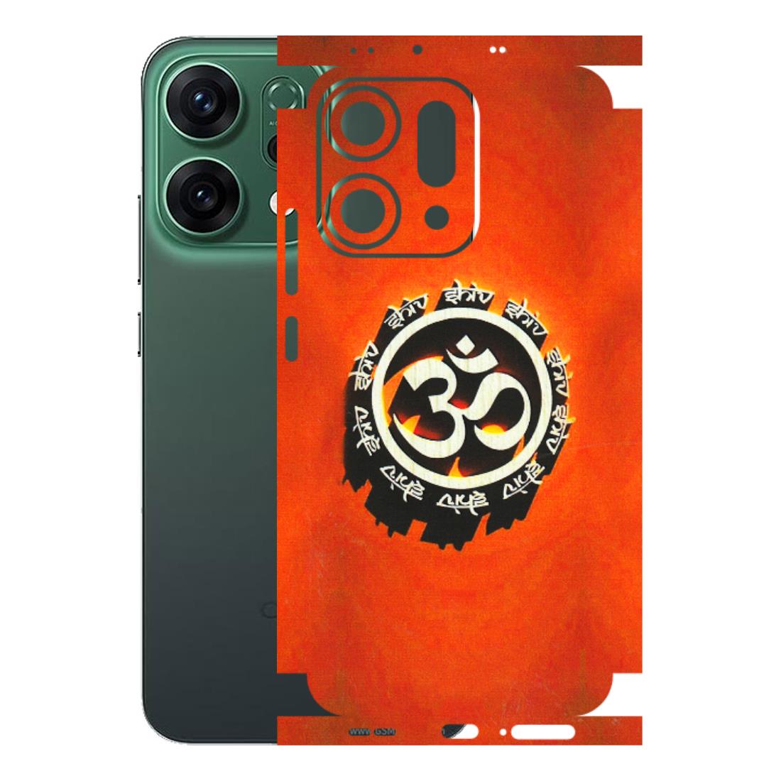 OPPO Phone Skins 2025 (All Models) - Aum Shiv Orange - 3D Embossed Finish (L-32) Oppo Reno 14 5G