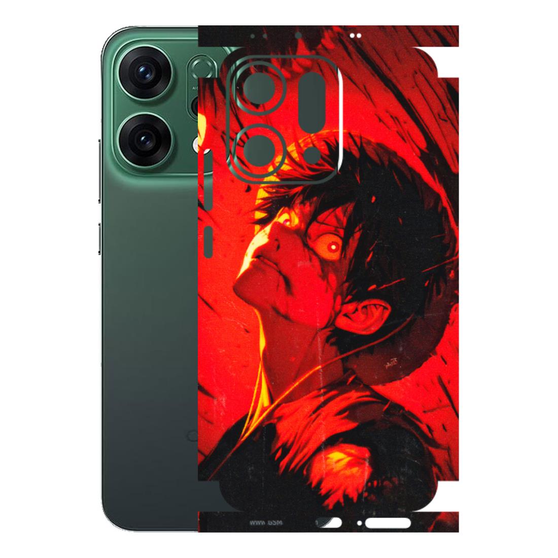 OPPO Phone Skins 2025 (All Models) - D.Luffy Power Up One Piece Anime - 3D Embossed Finish (L-326) Oppo Reno 14 5G