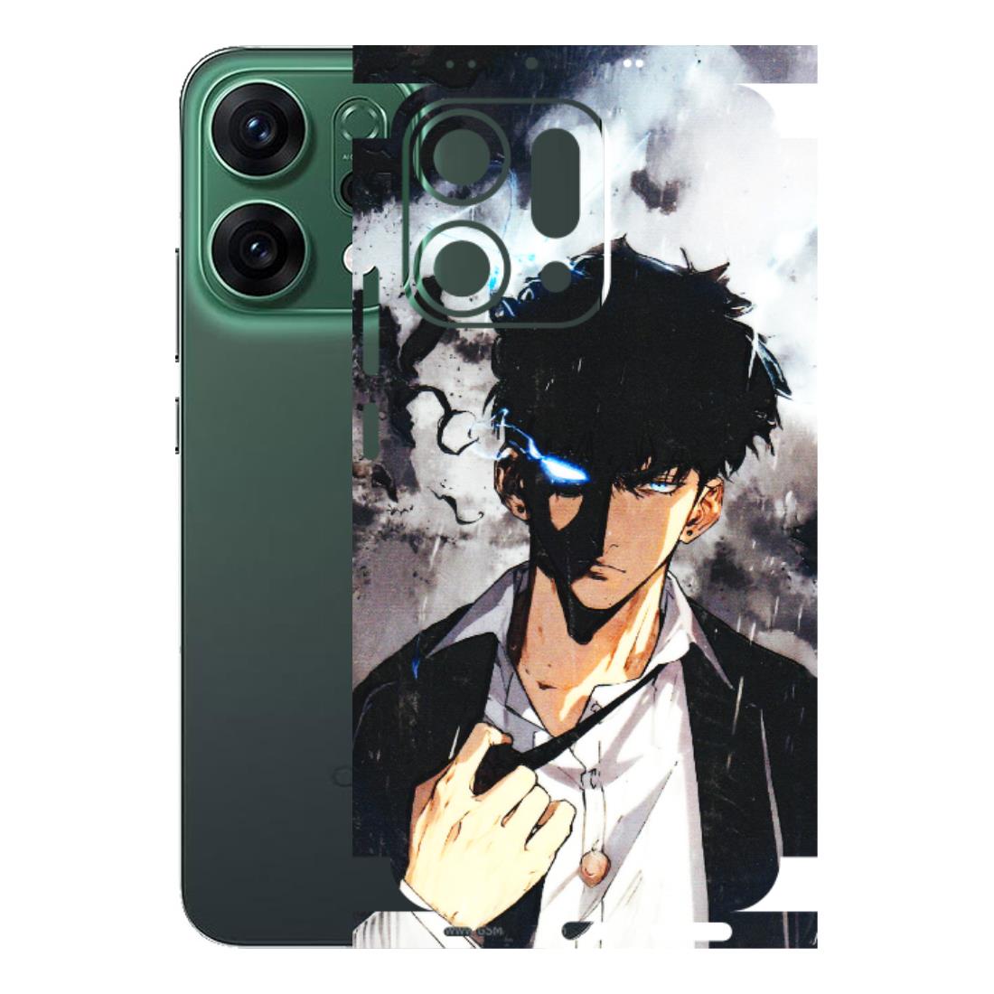 OPPO Phone Skins 2025 (All Models) - Sung Jinwoo Manhwa Anime - 3D Embossed Finish (L-328) Oppo Reno 14 5G