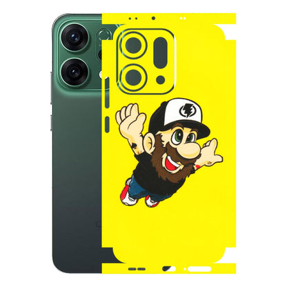OPPO Phone Skins 2025 (All Models) - Flying Beardo - 3D Embossed Finish (L-60) Oppo Reno 14 5G