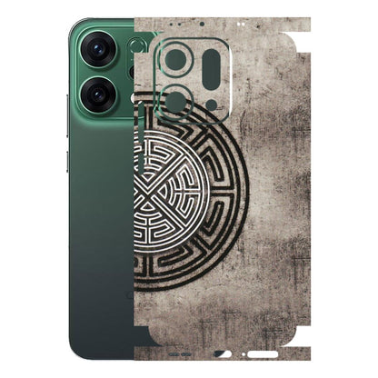 OPPO Phone Skins 2025 (All Models) - Mysterious Circular Design - 3D Embossed Finish (L-63) Oppo Reno 14 5G