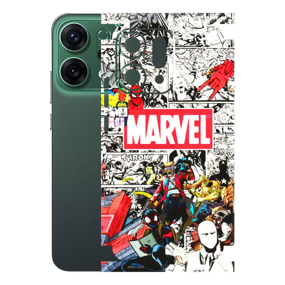 OPPO Phone Skins 2025 (All Models) - Marvel Colorful Comic - 3D Embossed Finish (L-64) Oppo Reno 14 5G