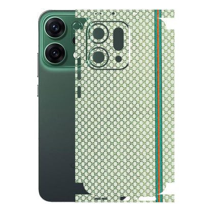OPPO Phone Skins 2025 (All Models) - Gucci Fabric Pattern - 3D Embossed Finish (L-73) Oppo Reno 14 5G
